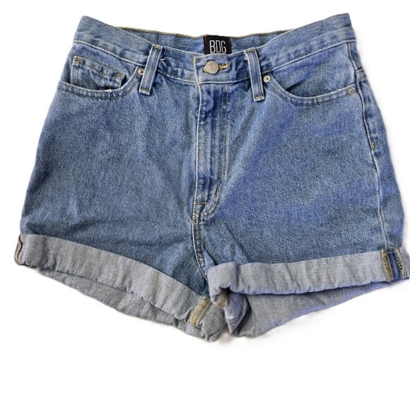 BDG Urban Outfitters Pants - BDG Urban Outfitters Mom High Rise Denim Jean Shorts Size 27 Blue Womens